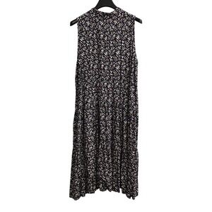 chaps floral maxi dress Chaps Sleeveless Floral Print Colorful Maxi Dress Women's Size 16 Zip Up Back